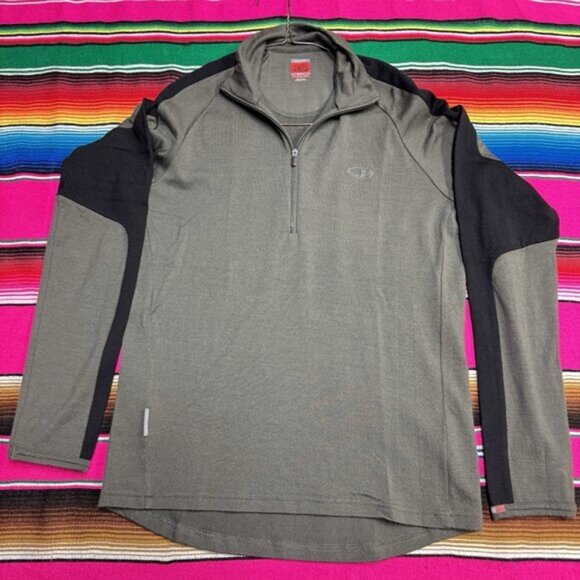 Icebreaker Shirt Mens Small GT 260 Lightweight Baselayer Merino Wool Thumb Holes - Picture 1 of 9